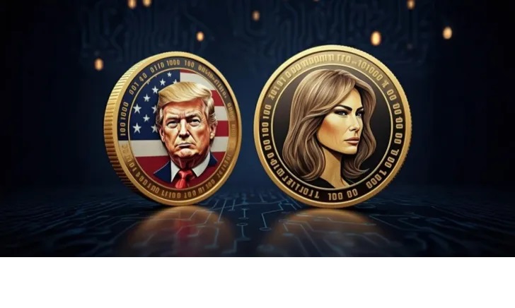سلطه کامل توکن‌های TRUMP و MELANIA بر بازار میم کوین‌های سیاسی