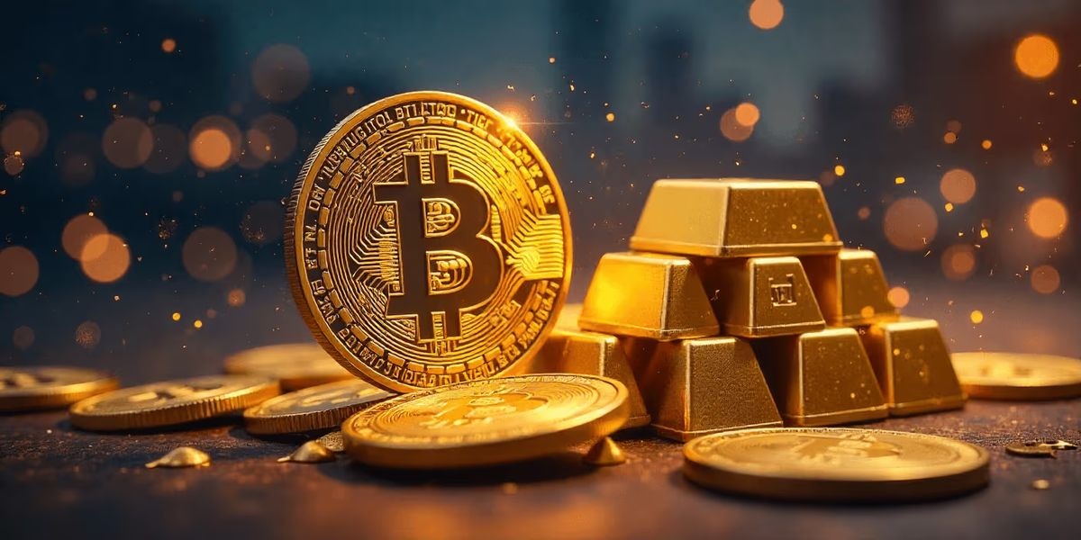 بهترین عملکرد طلا در برابر بیت کوین در سال ۲۰۲۵ رقم خورد